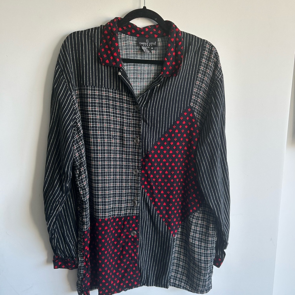 Vintage Patchwork Shirt Size 14 (or oversized fit for small to medium)